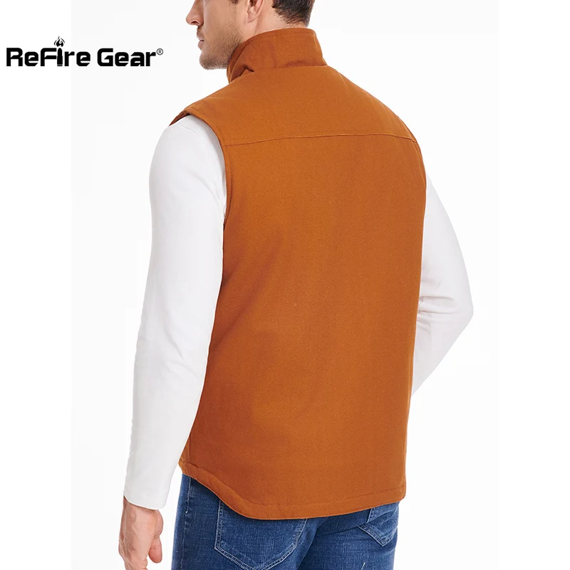 Chaleco lona impermeable forro sherpa invierno ajuste holgado - imagen 3