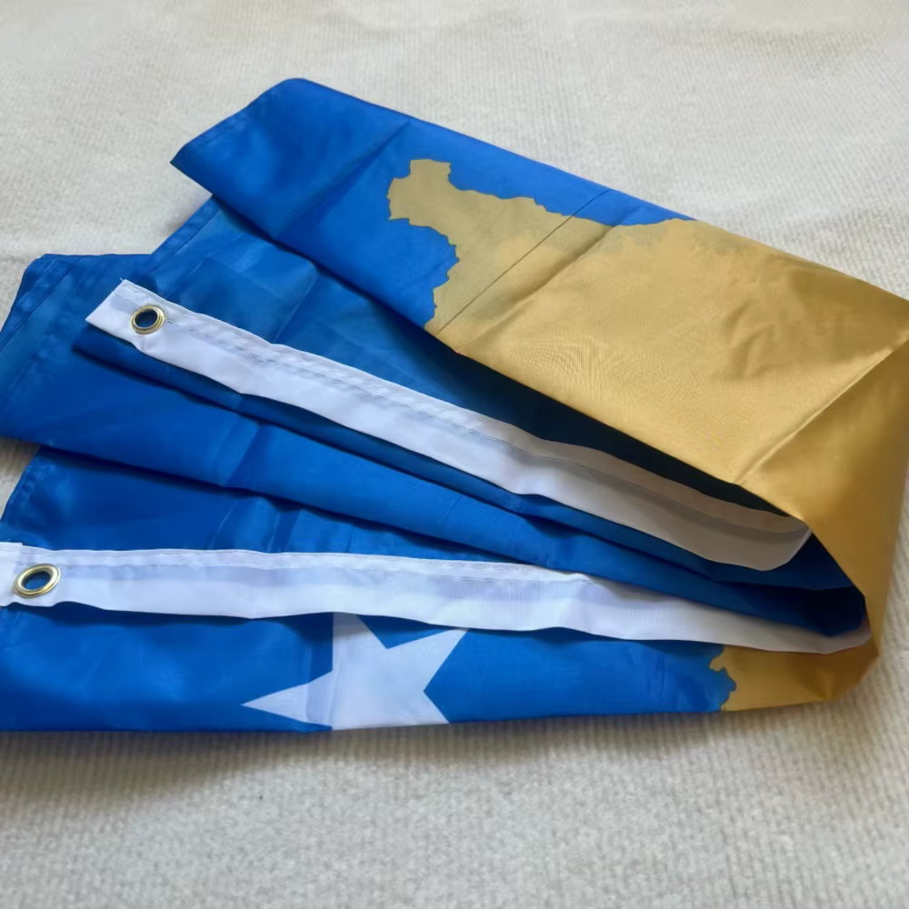 Bandera Kosovo 90x150 cm - banderin doble cara de poliester exterior - imagen 3