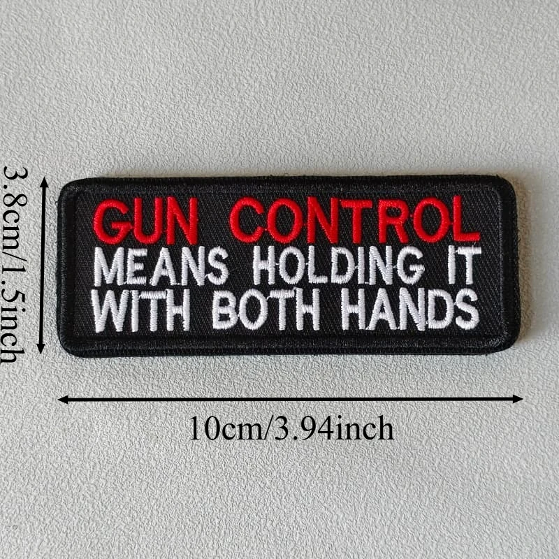 Parche táctico velcro gancho y bucle bordado con texto mochilas - imagen 4