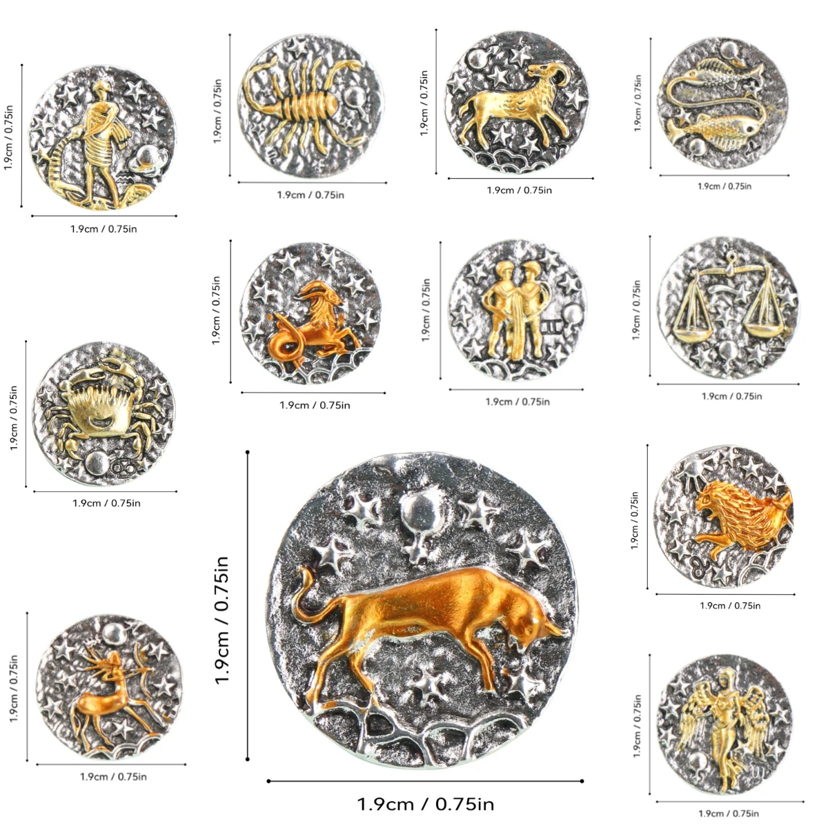 Pin solapa zodiacal: insignia mochila, regalo cumpleaños