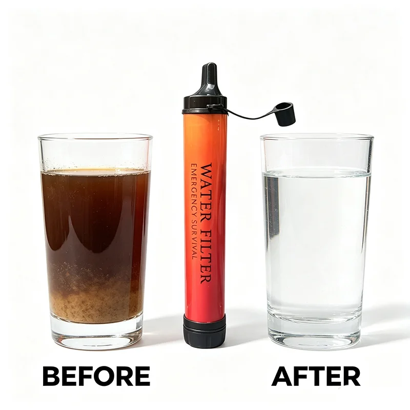 Filtro de agua portátil tipo pajita para camping y supervivencia - imagen 4