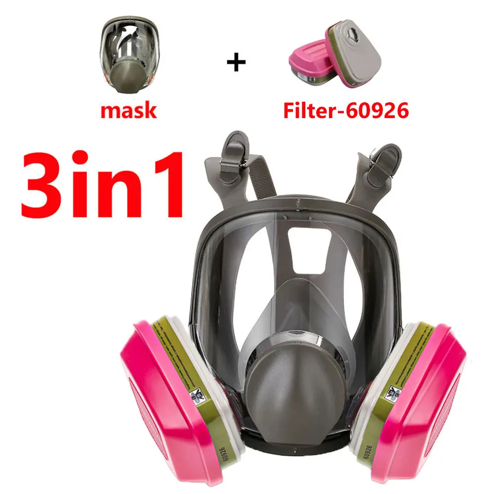 Respirador de cara completa para pintura en aerosol con cartucho - imagen 2