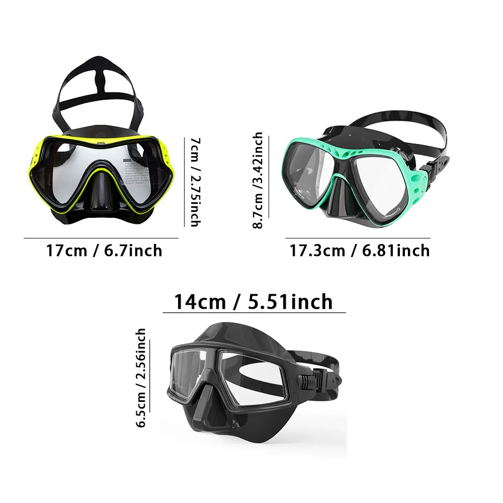 Máscara de buceo adulto silicona HD vidrio templado antiniebla - imagen 2