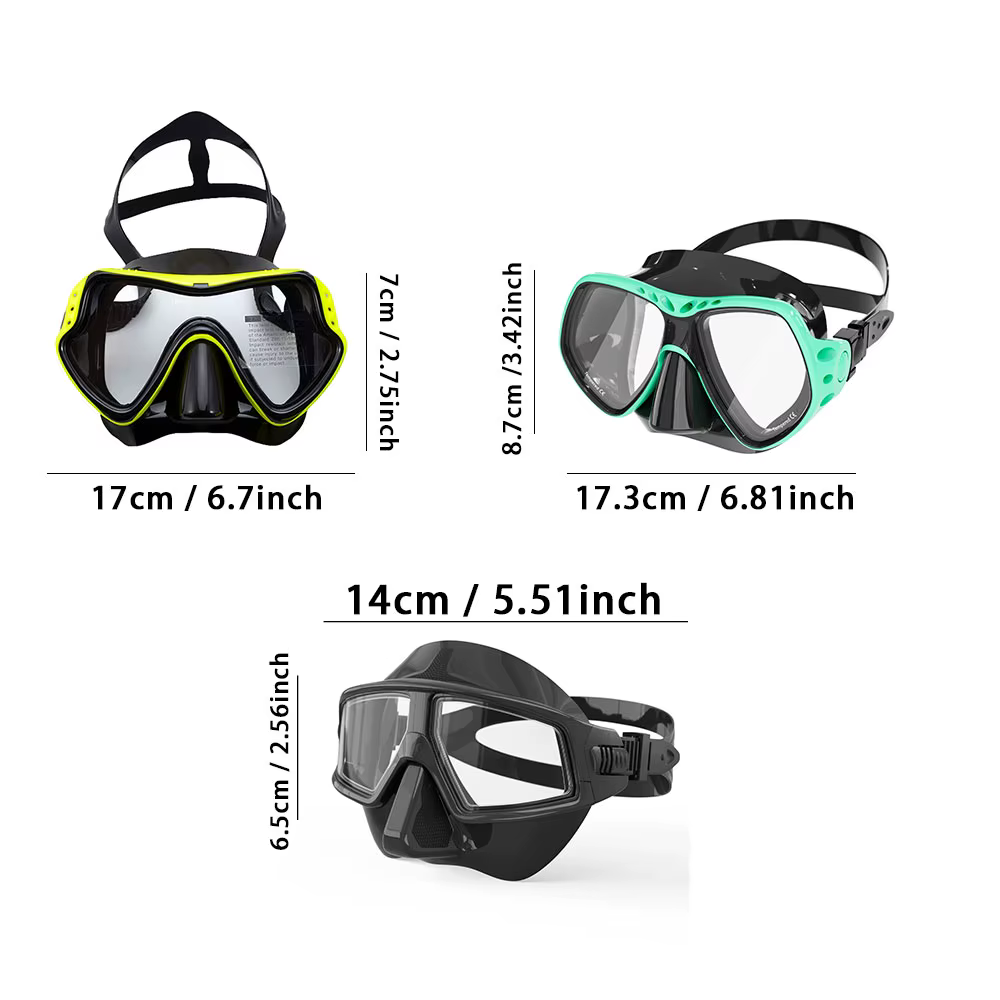 Máscara de buceo adulto silicona HD vidrio templado antiniebla - imagen 2