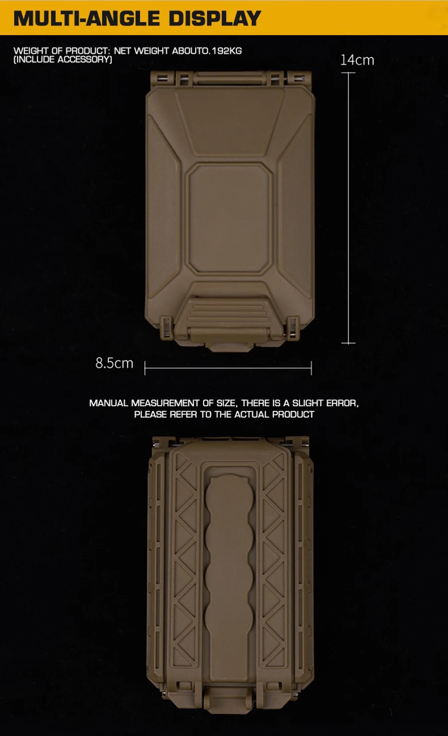 Interior de la funda con forro rígido y espumado, y base con compartimentos para pilas CR2032