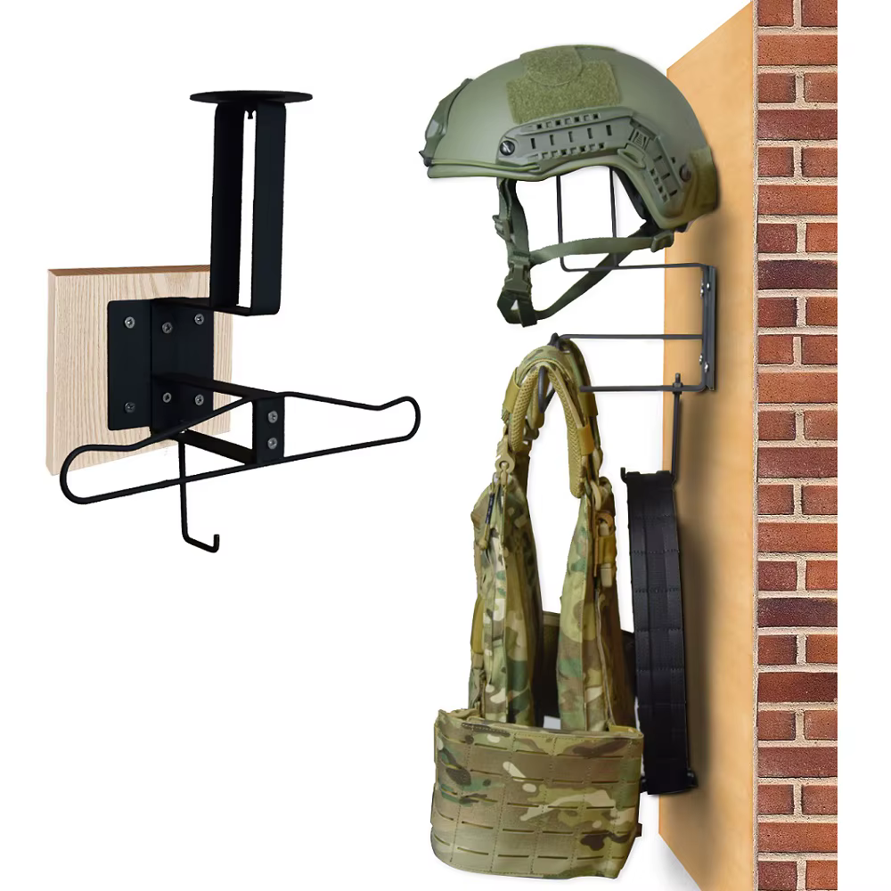 Soporte táctico de pared para casco y accesorios Ferroso