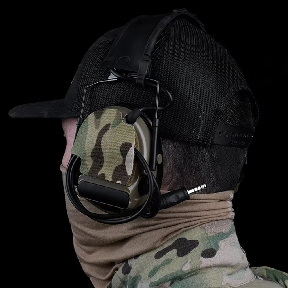 Parche camuflaje artesanal para auriculares de caza y tiro - imagen 4