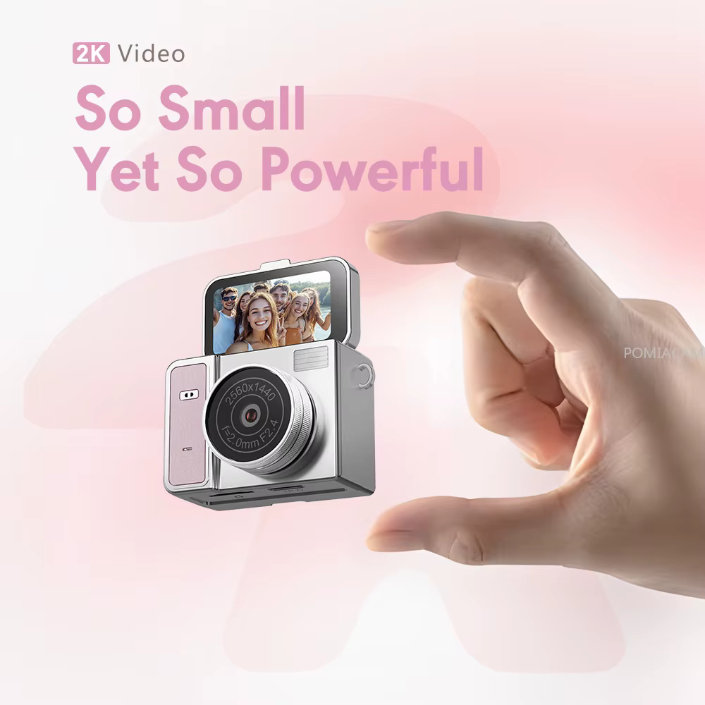Cámara S162 vlogging con pantalla abatible y vídeo HD portátil