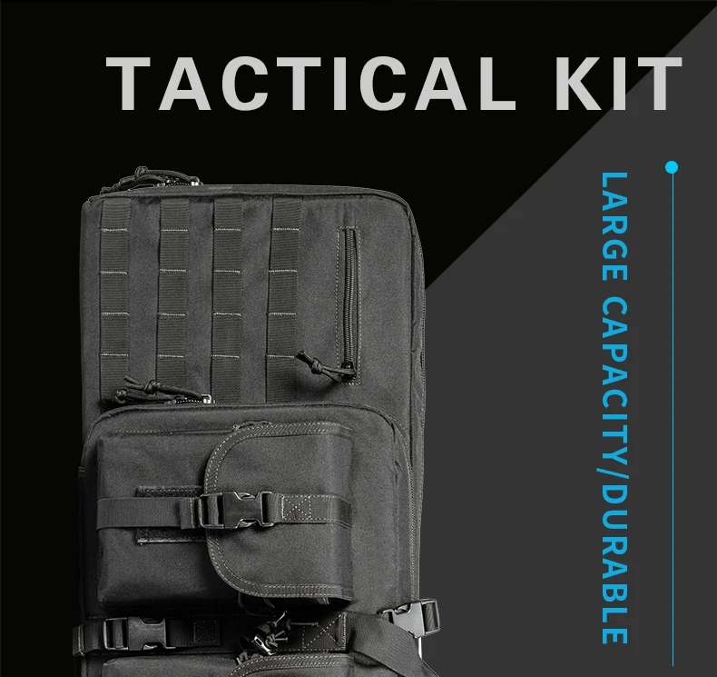 Vista general de la bolsa táctica YAKEDA para rifle