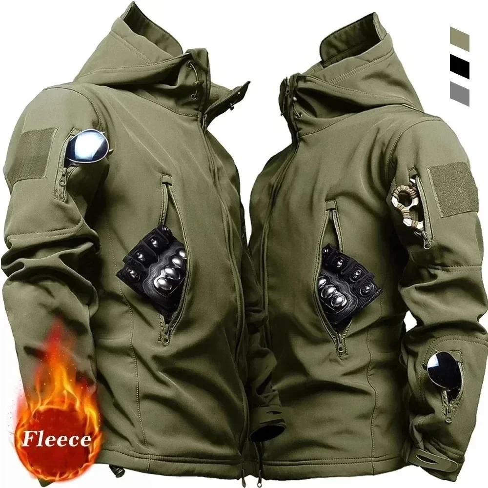 Chaqueta táctica de invierno impermeable ripstop térmica hombre - imagen 4