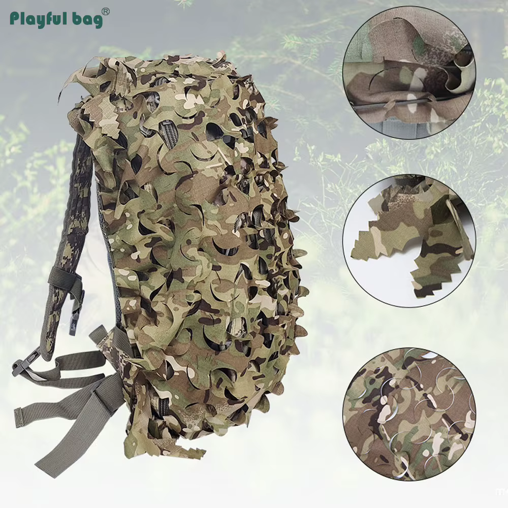 Mochila táctica CAMO corte láser árbol camuflaje para caza y Airsoft - imagen 3