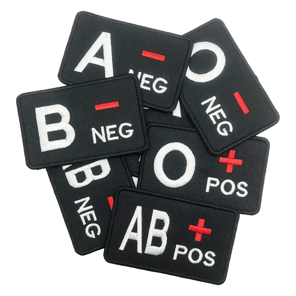 Parche bordado grupo sanguíneo – Insignia táctica militar velcro - imagen 4