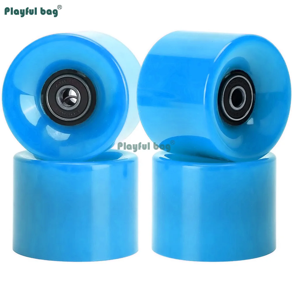 Ruedas Longboard Cruiser PU con rodamientos y espaciadores de colores - imagen 3