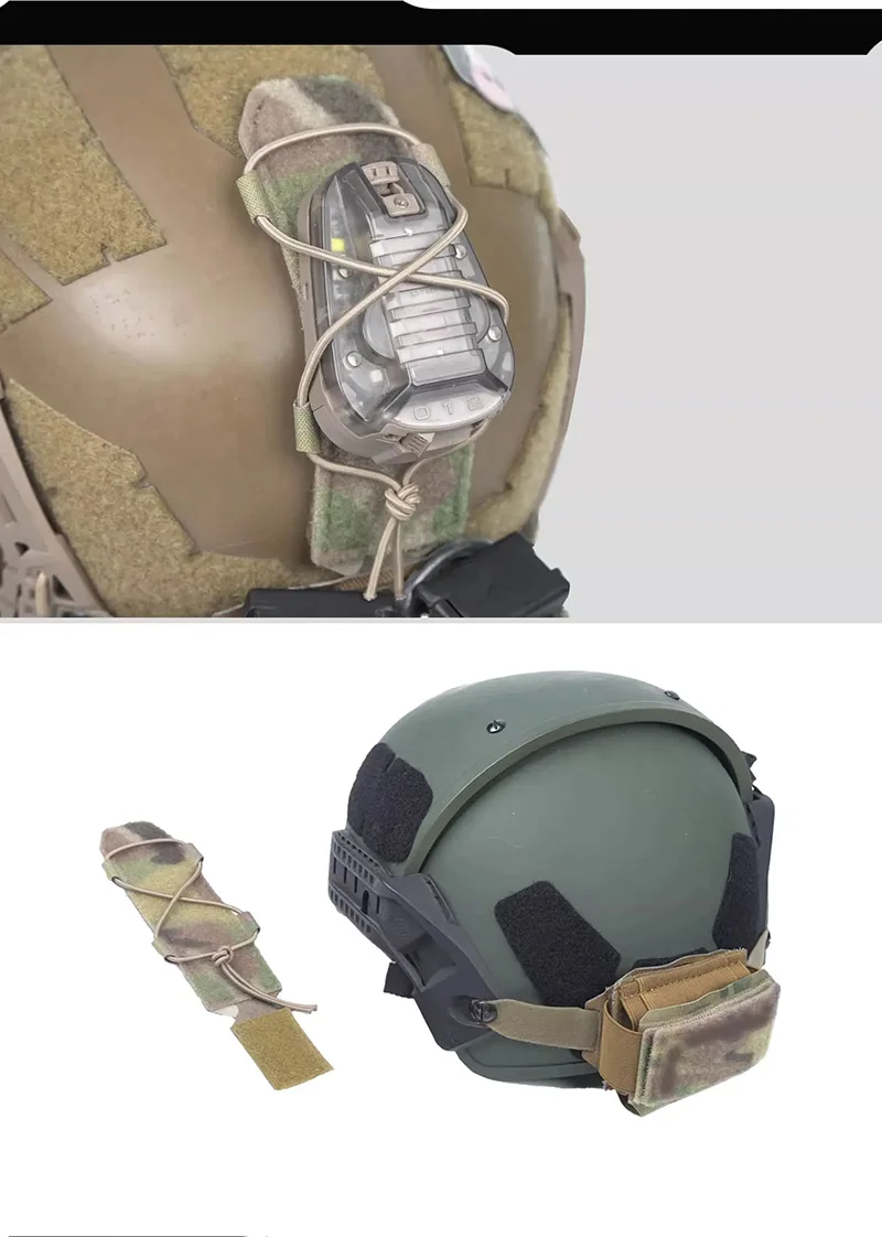 Funda táctica de batería NVG con Velcro para casco - imagen 5