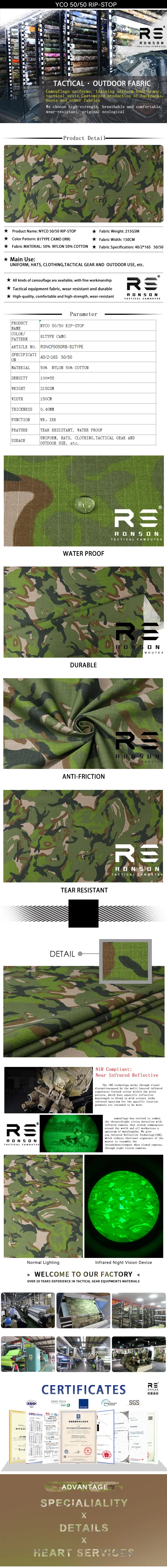 Camuflaje de tipo hoja (leaf) en tejido rip-stop