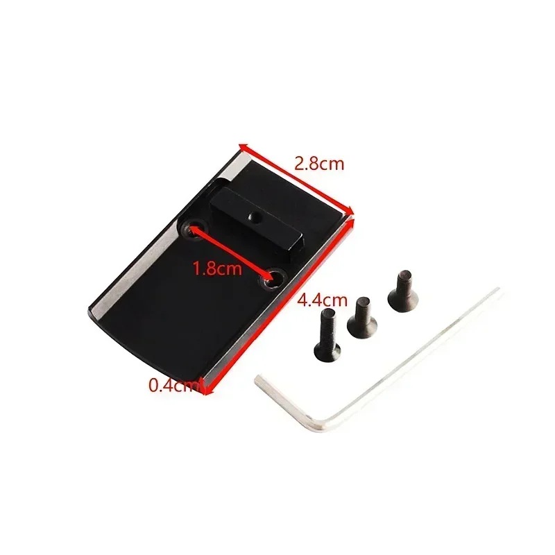 Detalle de la placa adaptadora para pistola
