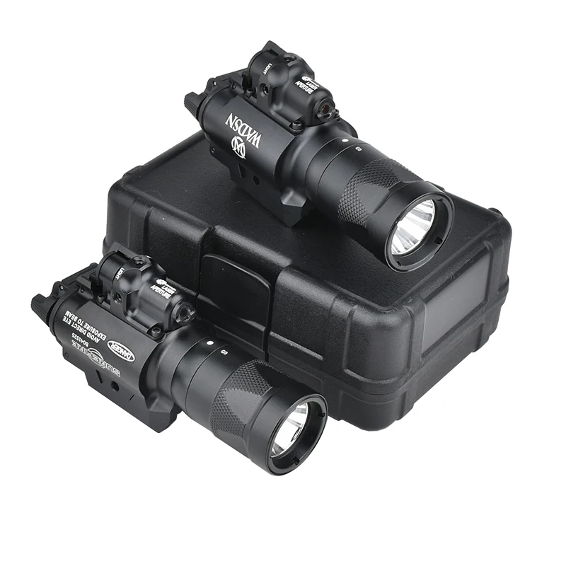 Linterna táctica WADSN SureFire para pistola con láser rojo y verde - imagen 4