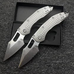 LEMIFSHE Stitch RamL cuchillo plegable táctico de titanio M390