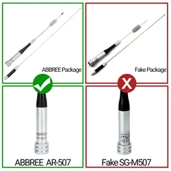 ABBREE AR-507 Antena móvil VHF UHF quad banda PL259 coche