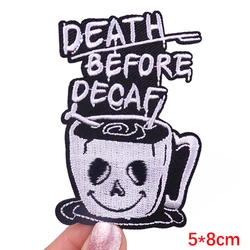 Parche bordado termoadhesivo taza café – Dibujos animados