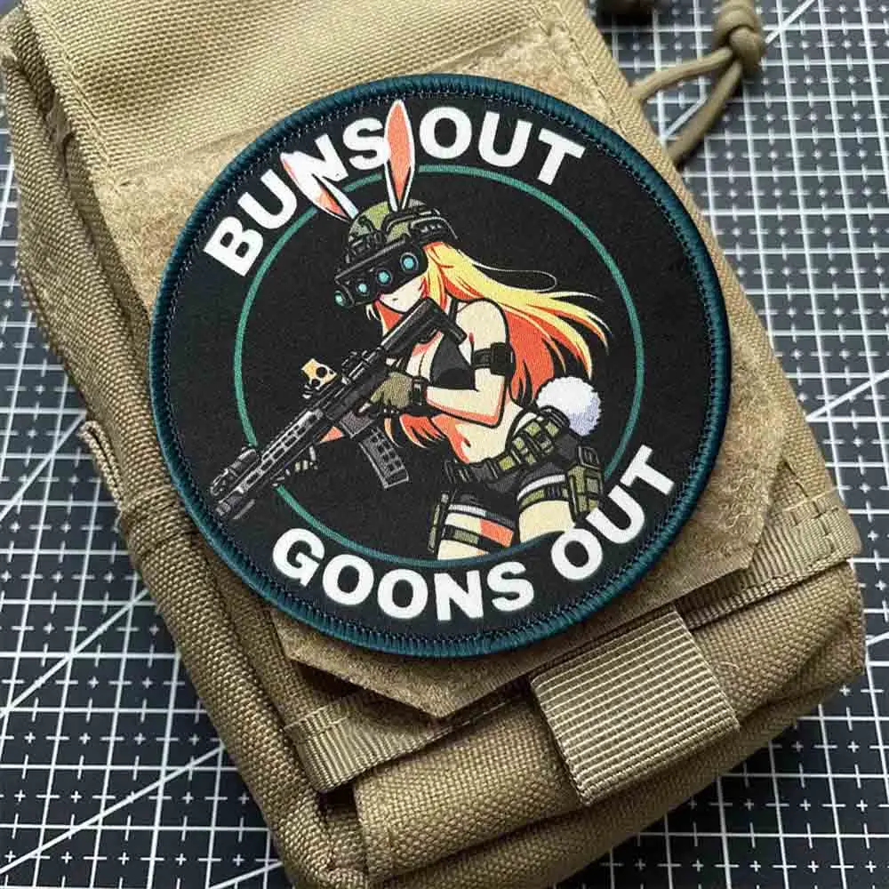 Parche táctico conejito rifle anime con gancho y bucle para chaquetas - imagen 4