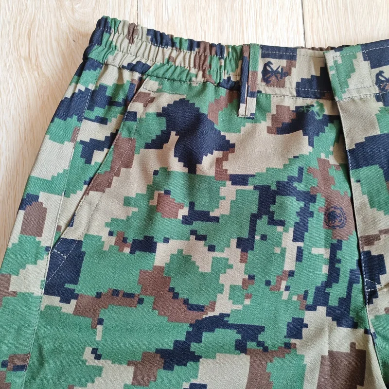 Bermudas outdoor de cuadros holgadas poliéster-algodón - imagen 4