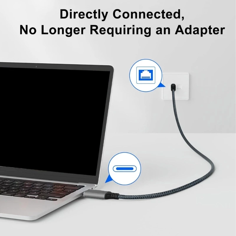 Cable USB-C a RJ45 Gigabit Ethernet trenzado para portátiles - imagen 3