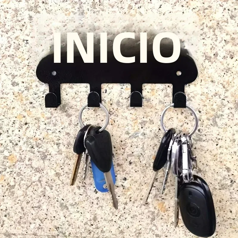Gancho metálico de pared para llaves y organización de equipaje - imagen 5