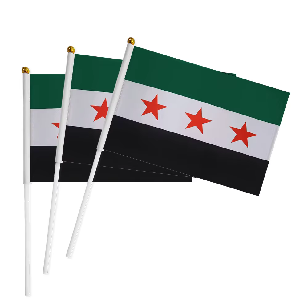 Parche táctico velcro bandera Siria – Estrellas bordadas - imagen 2