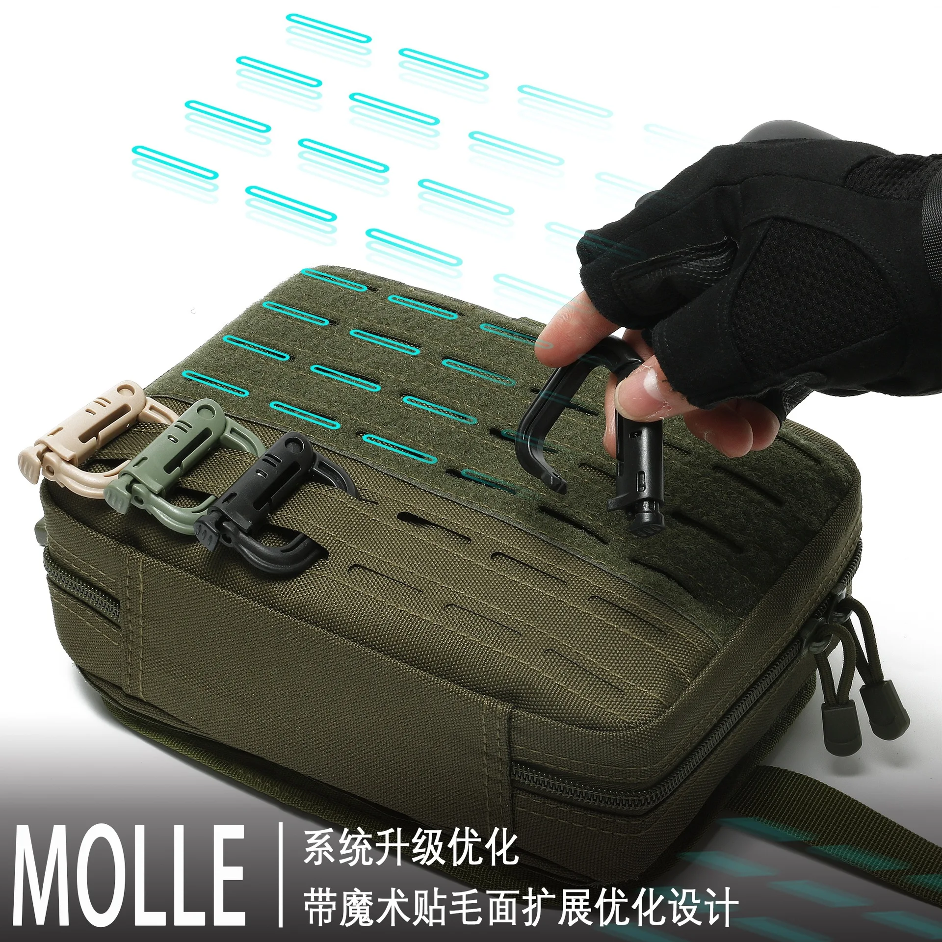 Botiquín táctico MOLLE modular horizontal para primeros auxilios EDC