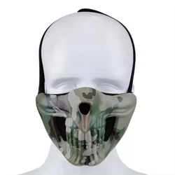 Máscara táctica calavera media cara – Airsoft, Paintball, Caza