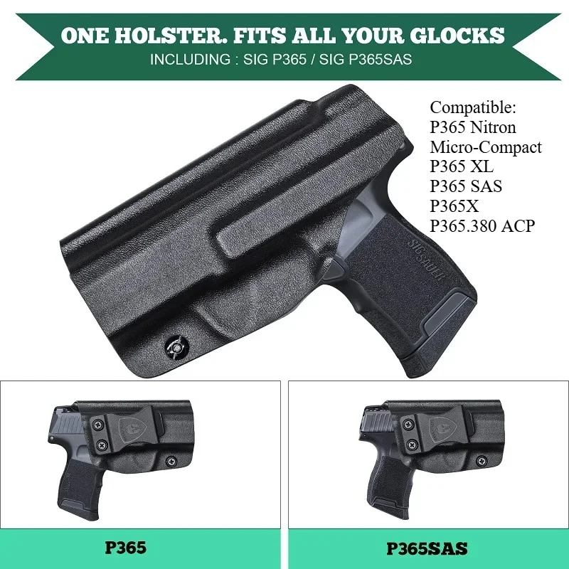 Funda IWB KYDEX Sig P365 – Oculta con retención para zurdos - imagen 5
