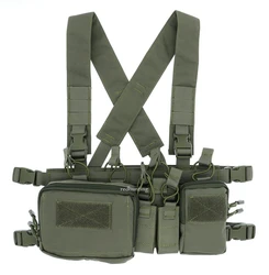Chaleco táctico MOLLE Multicam para exteriores con bolsillos