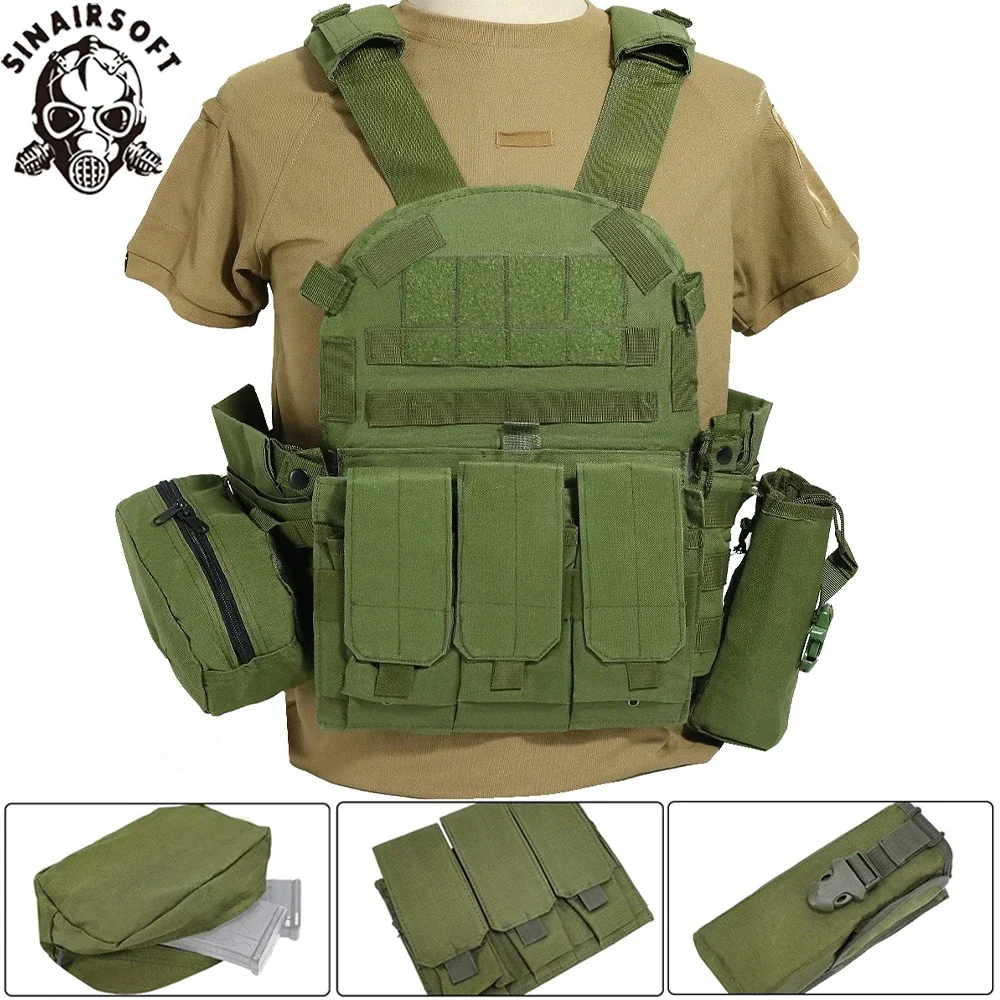 Chaleco táctico MOLLE camuflaje nylon airsoft combate montaña - imagen 5