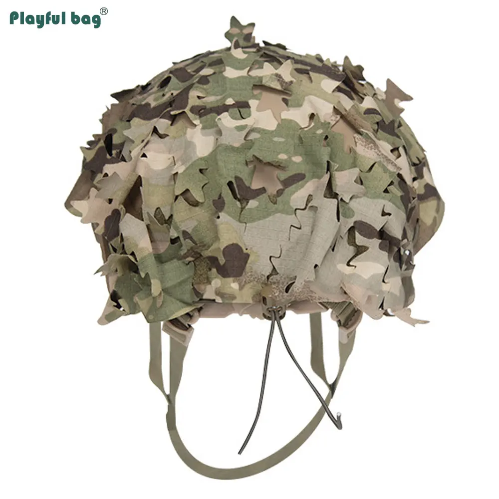 Casco camuflado frontal
