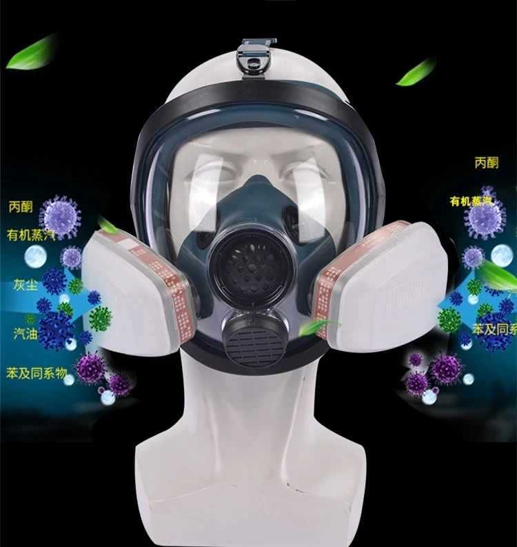 Mascarilla facial completa con amplio campo de visión