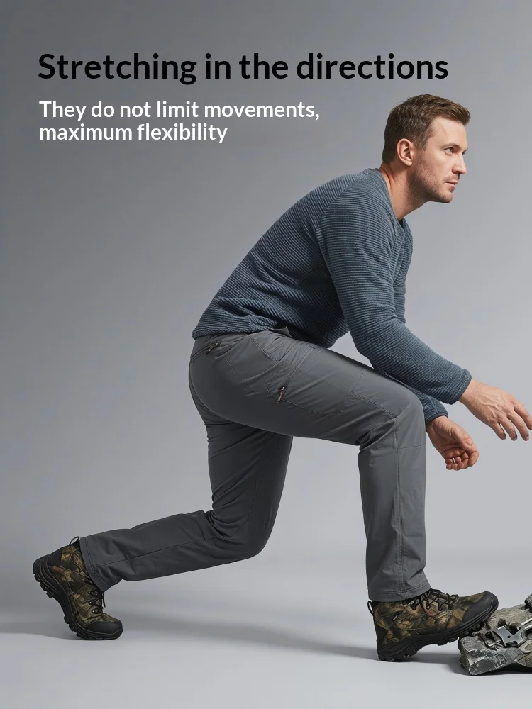 Pantalones de trekking camuflaje jungla ripstop para caza - imagen 5