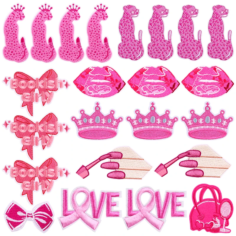 Parche bordado rosa corona de amor termoadhesivo para planchar ropa - imagen 5