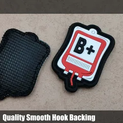 Parche táctico PVC emblema bolsa sangre con gancho para mochila