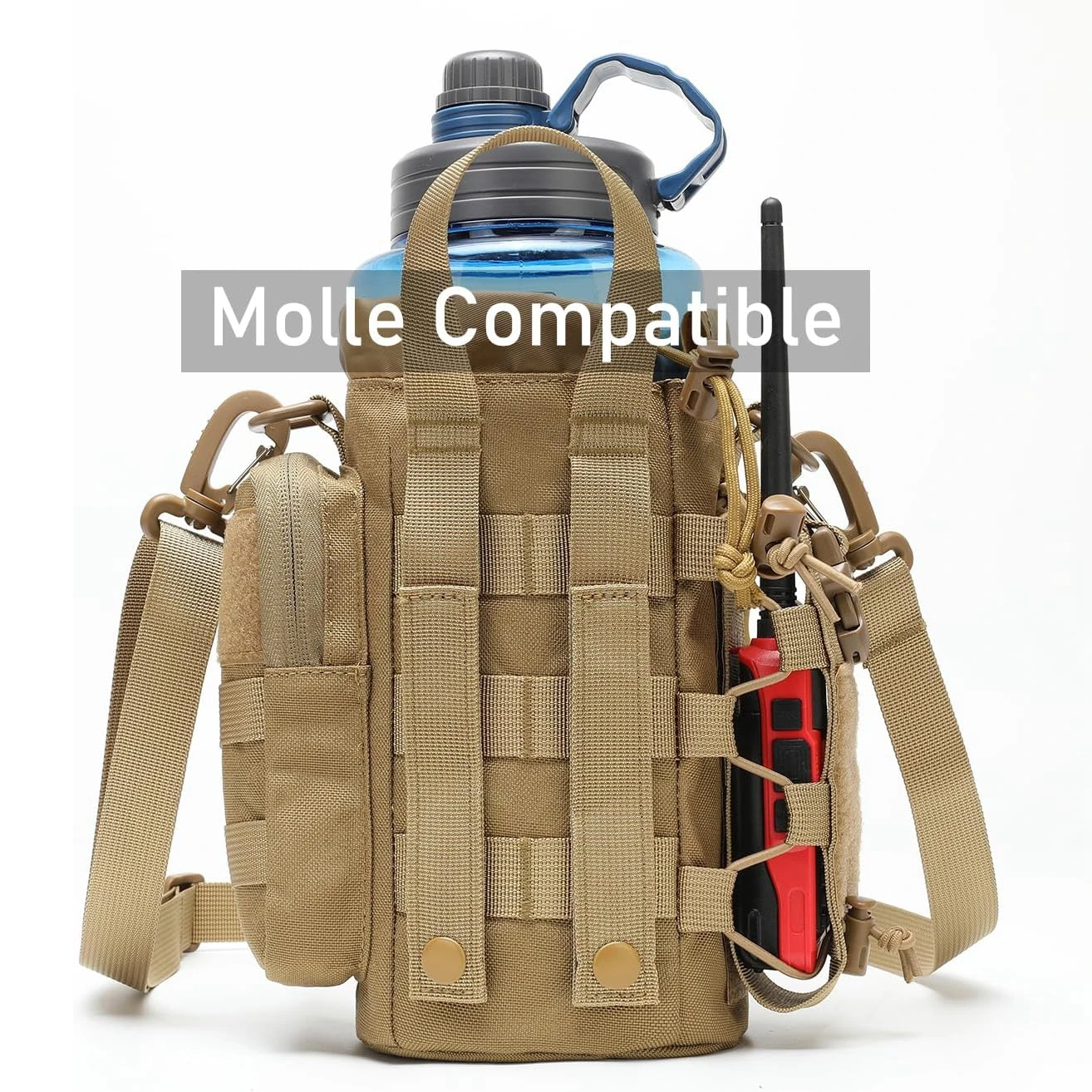 Porta botella táctica MOLLE camuflaje para senderismo y viajes - imagen 5