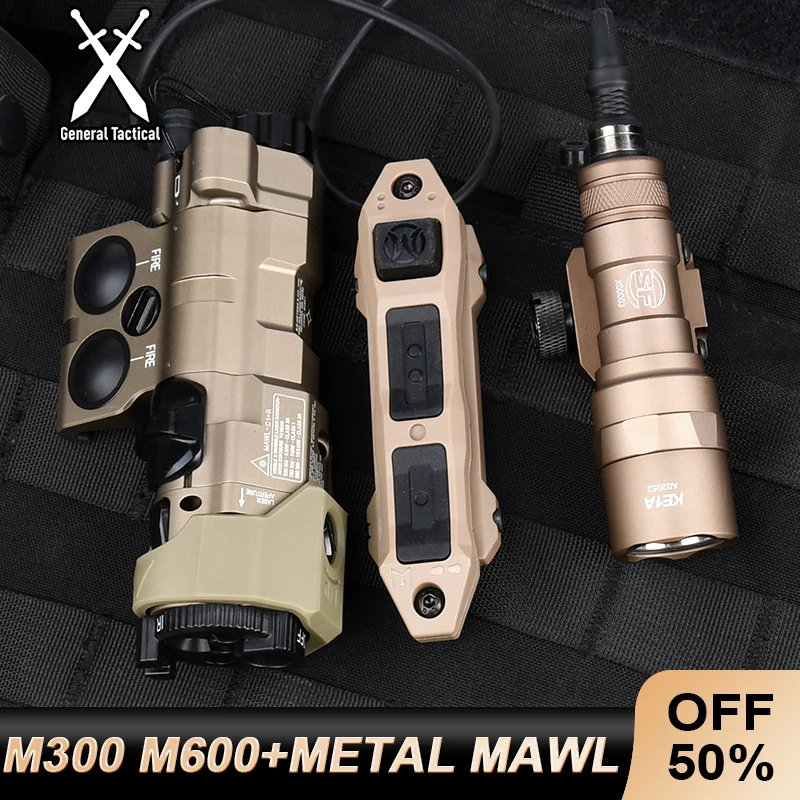 WADSN MAWL-C1 Mejorado Linterna Táctica ARMA CNC con Láser IR Multicolor - imagen 2