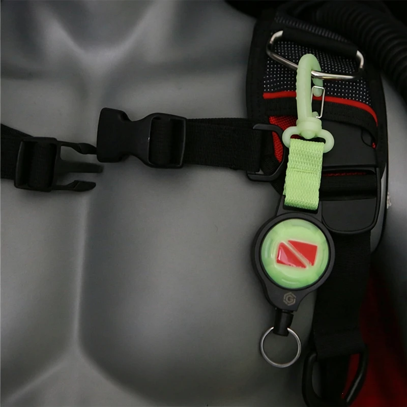 Cuerda retráctil luminosa de buceo con hebilla antipérdida - imagen 2