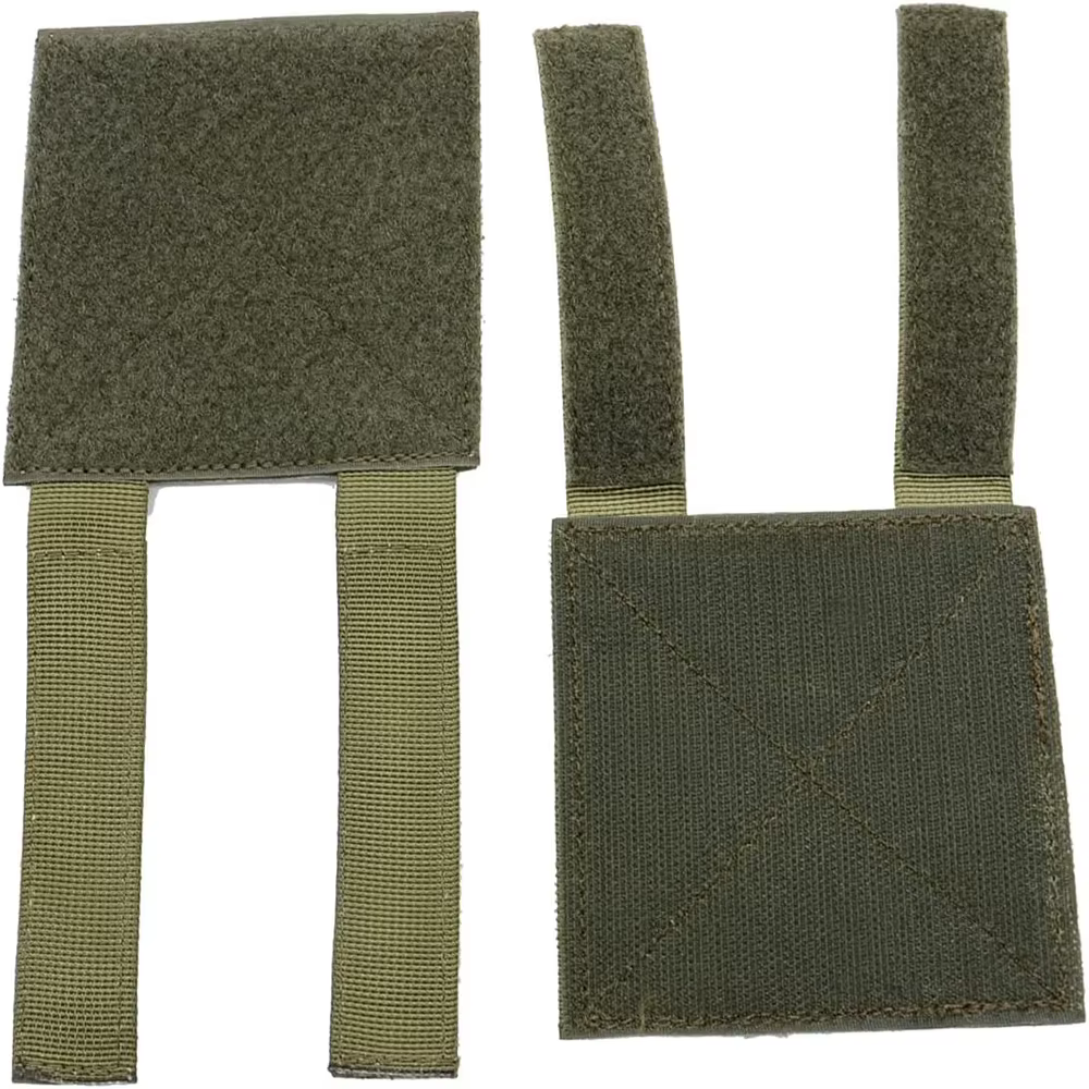 Panel MOLLE táctico modular con parche de identificación y velcro