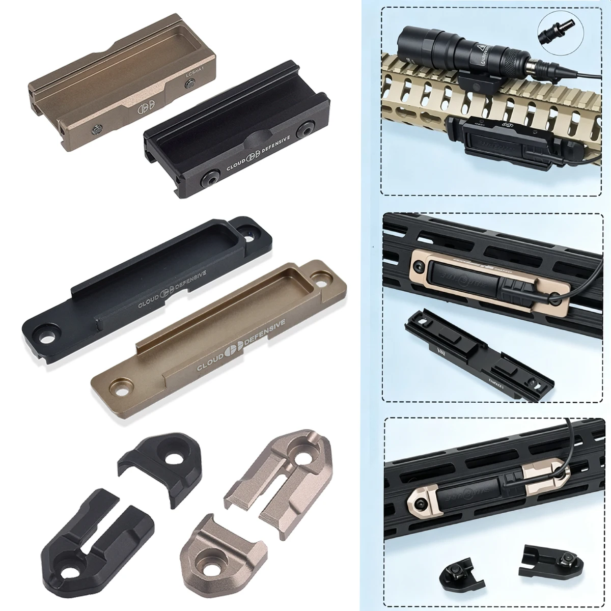 Interruptor presión táctico SureFire M600 M300 Scout – Montura M-LOK - imagen 2