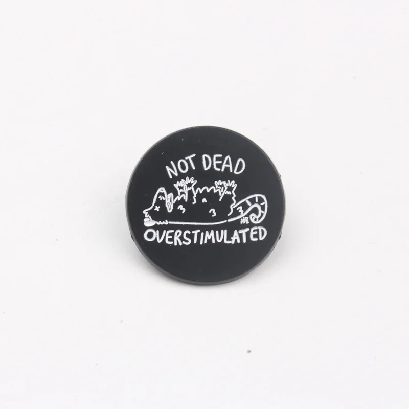 Pin esmaltado salud mental vintage – Broche humorístico para solapa - imagen 2