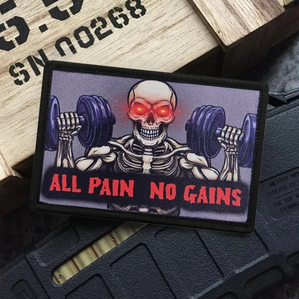 Parche táctico militar calavera con Velcro para mochila y ropa - imagen 2