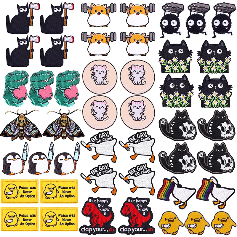 Parches de animales divertidos estilo plancha