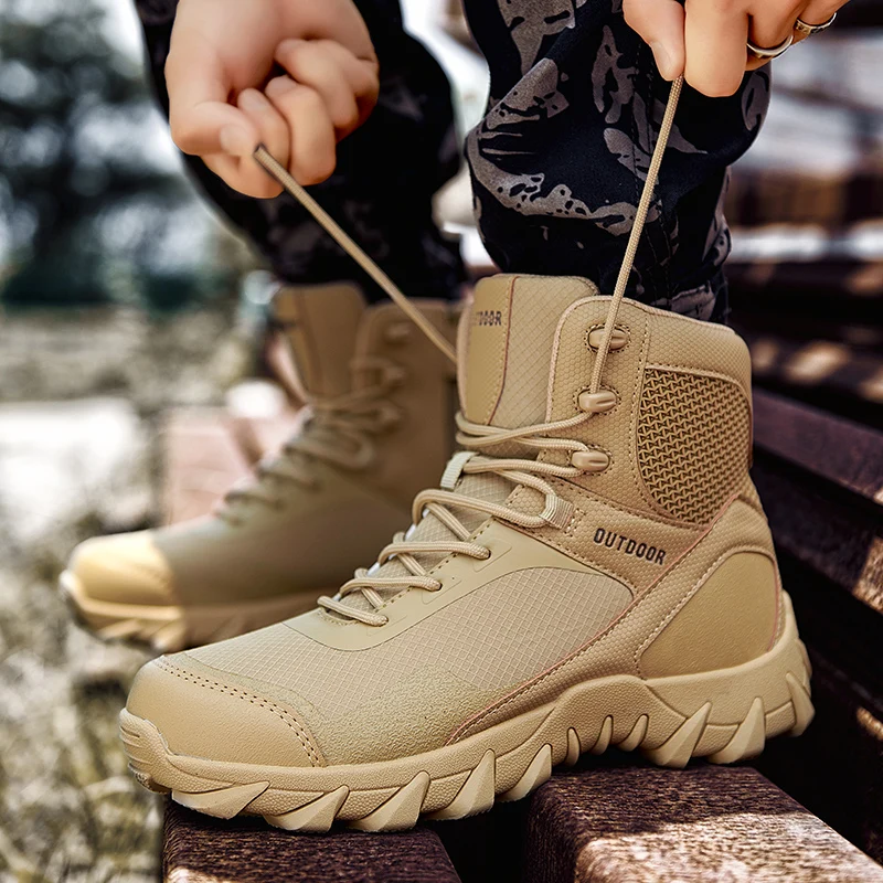 Botas tácticas de combate mejoradas para hombre, antidesgaste