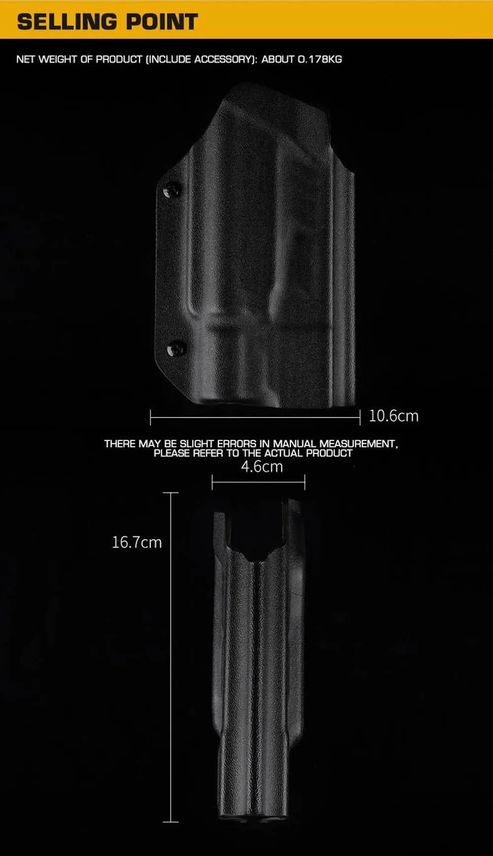 Vista de la funda y su estructura