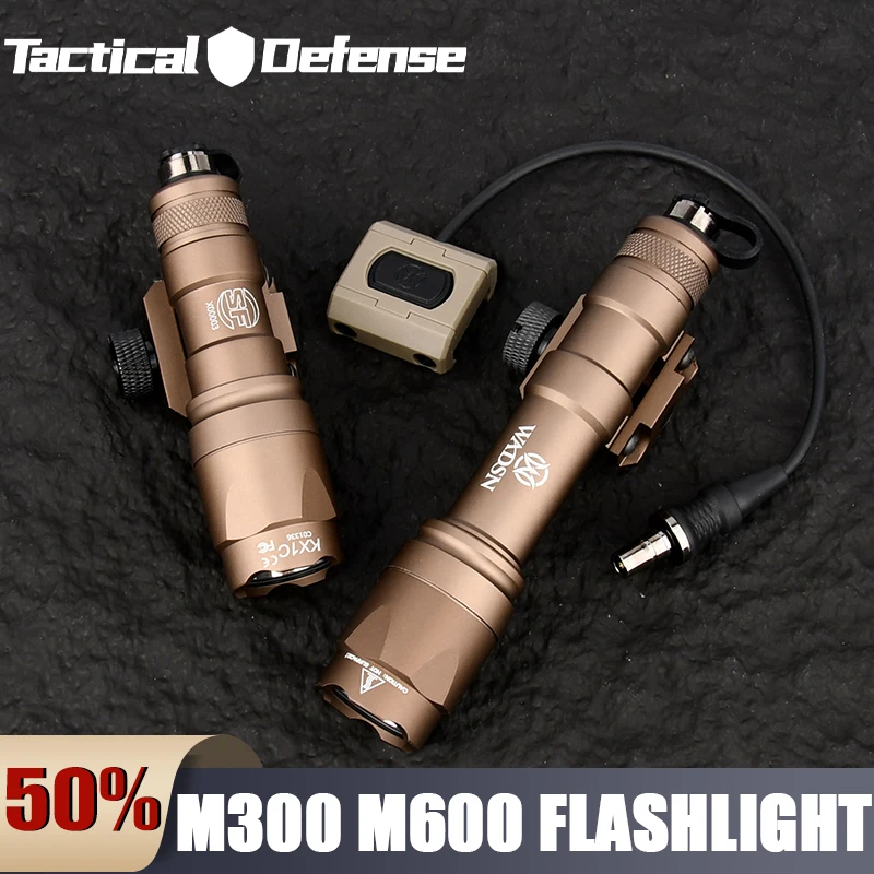 WADSN M600C Linterna táctica LED blanca con interruptor momentáneo